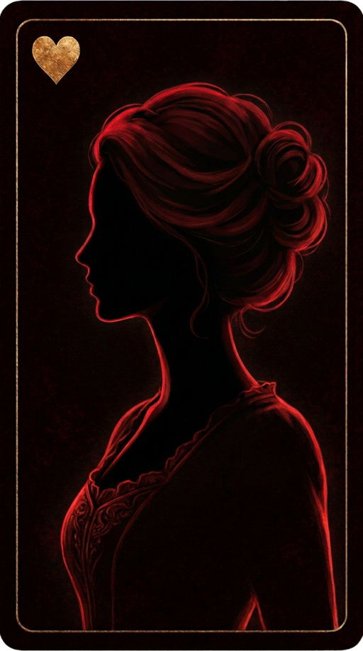 Carte silhouette de femme